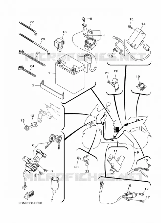 ELECTRISCH 1 Yamaha SCOOTER 125 2015 TRICITY ABS  MW125ATRICITY