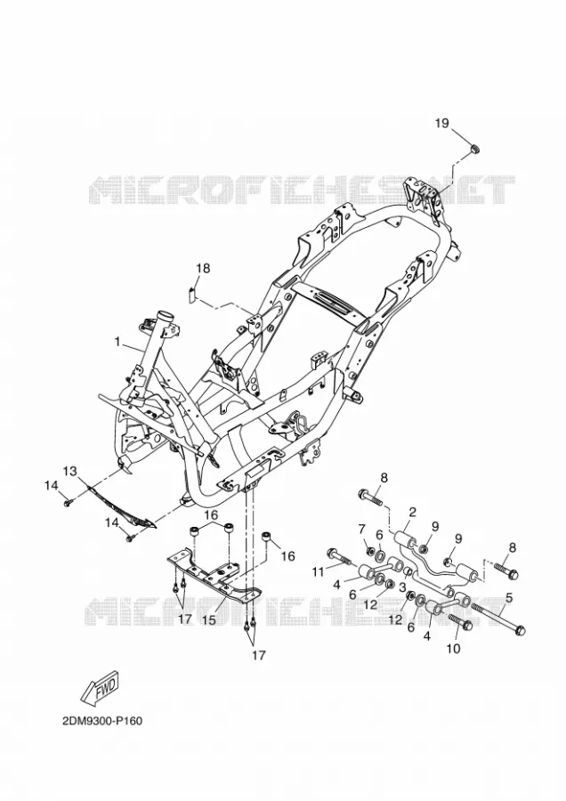 FRAME Yamaha SCOOTER 125 2016 XMAX  YP125R