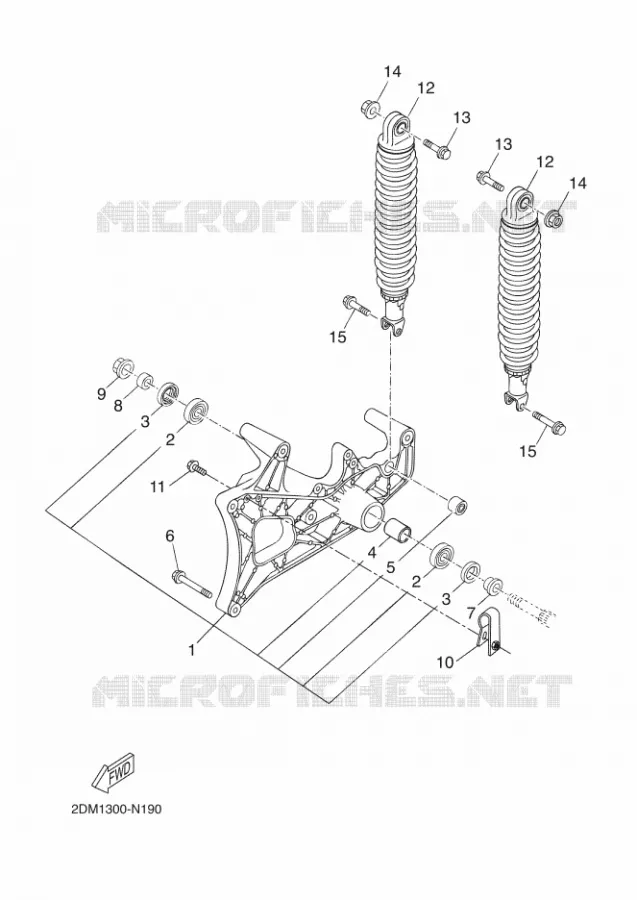 ACHTERBRUG / SCHOKBREKER Yamaha SCOOTER 125 2015 EVOLIS  YP125R