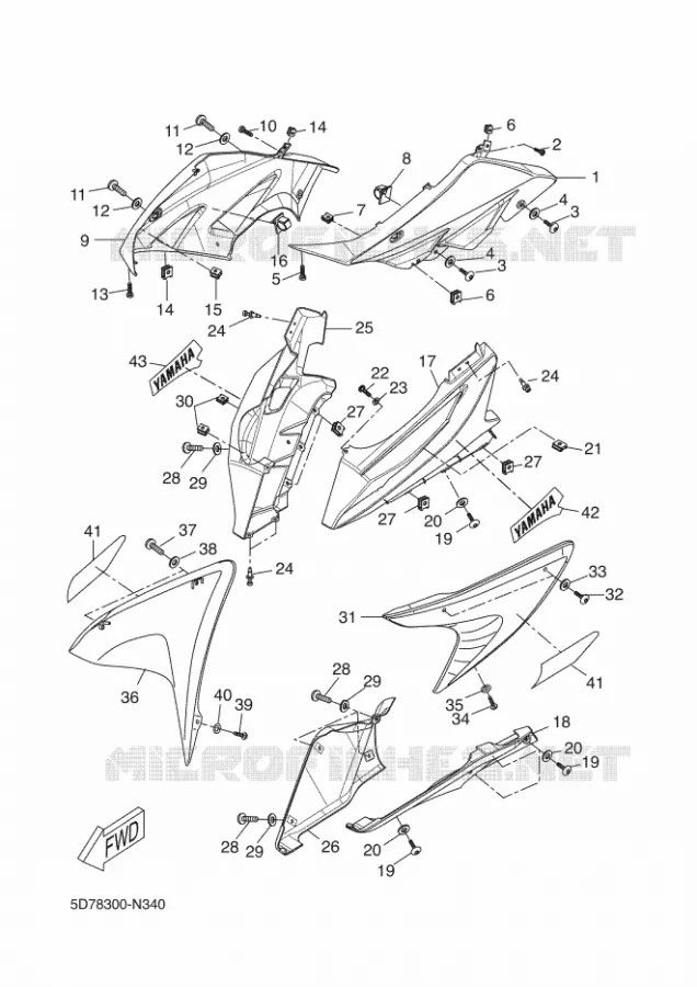 KAP 1 Yamaha MOTO 125 2014 YZF-R 125  YZF-R125