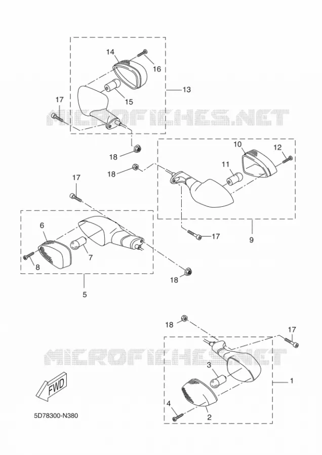 KNIPPERLICHT Yamaha MOTO 125 2016 R125  YZF-R125A