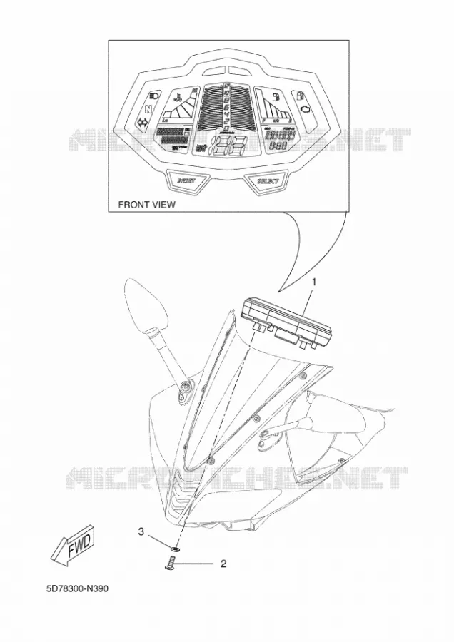 TELLERSET Yamaha MOTO 125 2016 R125  YZF-R125A