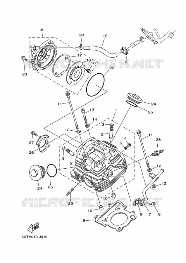 CILINDERKOP Yamaha MOTO 250 2015 XT  XT250