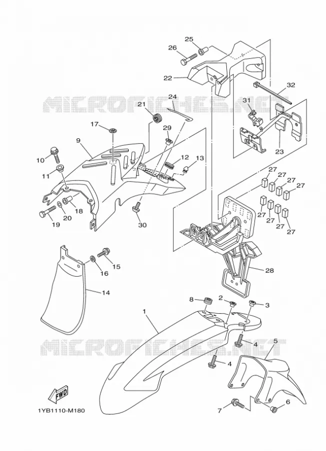 SPATBORD Yamaha MOTO 250 2015 XT  XT250