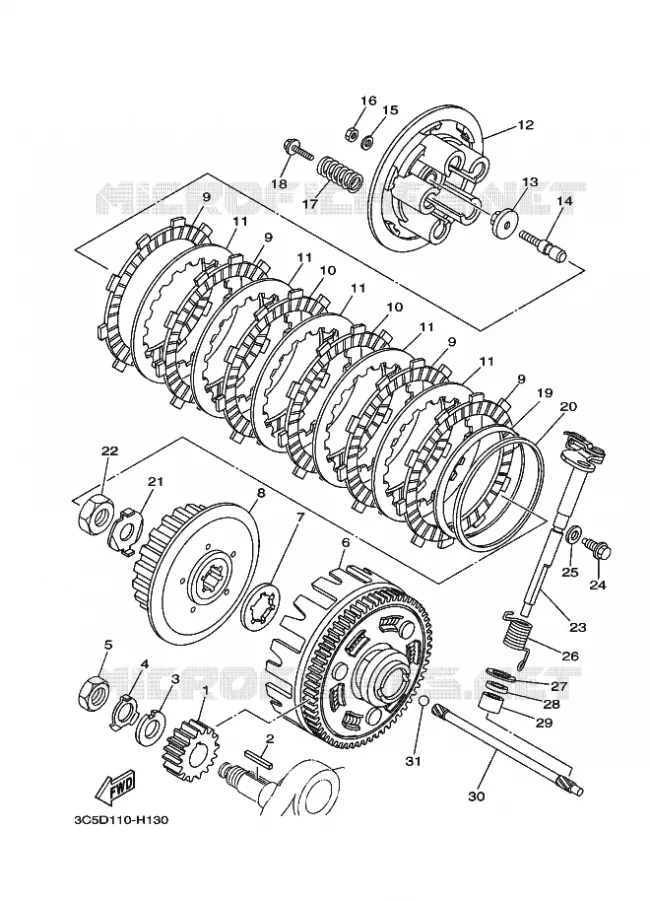 STARTMOTOR KOPPELINGS Yamaha MOTO 250 2015 XT  XT250