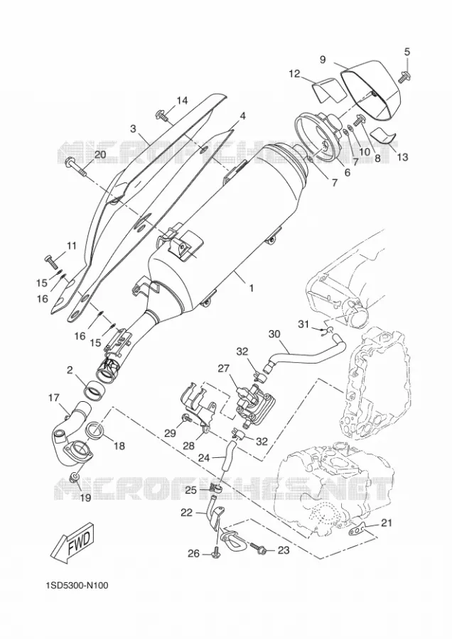 UITLAAT Yamaha SCOOTER 400 2016 XMAX  YP400RA