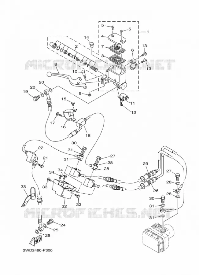 REMPOMP VOOR Yamaha MOTO 300 2015 R3 ABS  YZF-R3A
