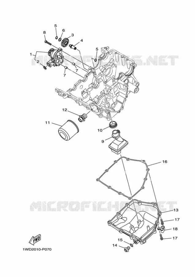 OLIEPOMP Yamaha MOTO 300 2015 R3 ABS  YZF-R3A
