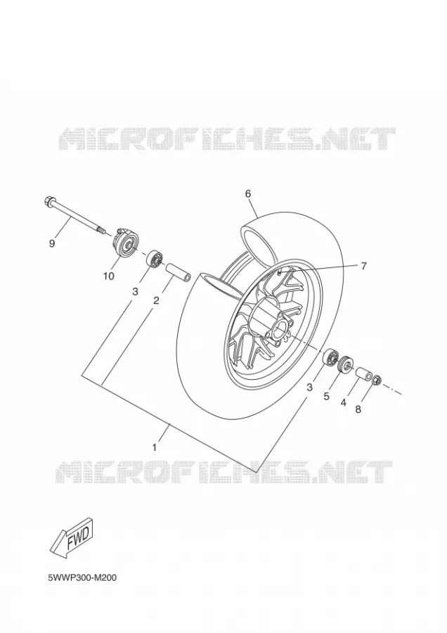 VOORWIEL Yamaha SCOOTER 50 2016 BOOSTER  CW50