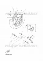 ACHTERWIEL voor Yamaha BOOSTER 50 NAKED 13
