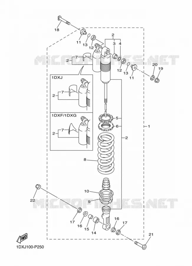 ACHTER SCHOKBREKER Yamaha MOTO 450 2015 WRF  WR450F