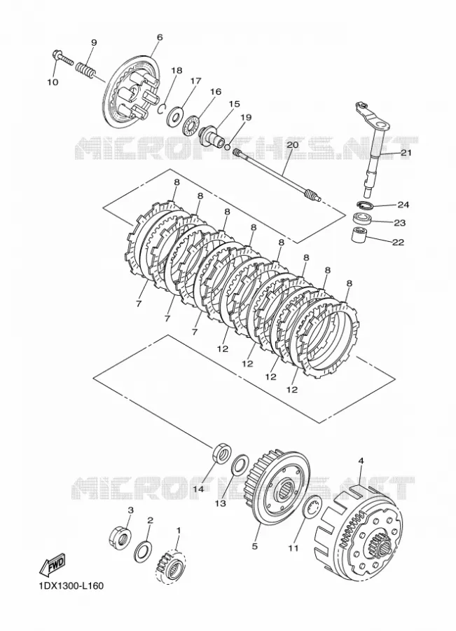 STARTMOTOR KOPPELINGS Yamaha MOTO 450 2015 WRF  WR450F