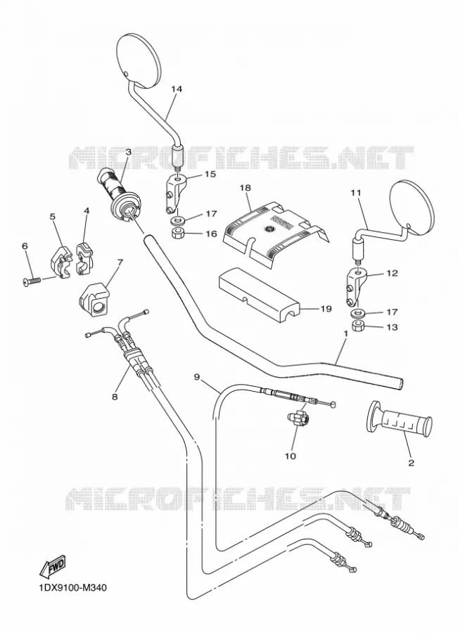 STUUR / KABEL Yamaha MOTO 450 2015 WRF  WR450F