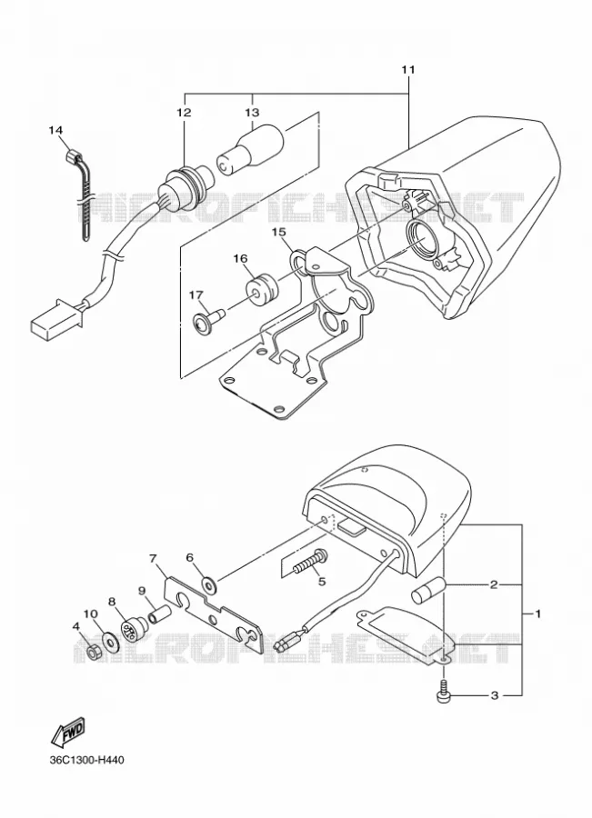 ACHTERLICHT Yamaha MOTO 600 2014 XJ6  XJ6SA