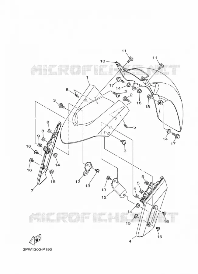 SPATBORD Yamaha SCOOTER 500 2015 TMAX IRON MAX  XP500