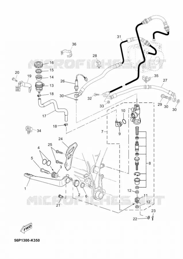 REMPOMP ACHTER Yamaha MOTO 660 2015 XTZ TENEREABS  XT660ZA
