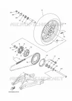ACHTERWIEL voor Yamaha MT09 2015