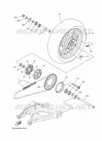 ACHTERWIEL voor Yamaha MT-09 TRACER ABS 2015