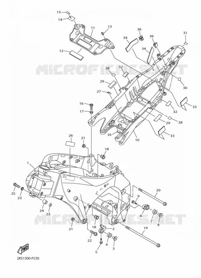 FRAME Yamaha MOTO 1000 2015 R1M  YZF-R1M