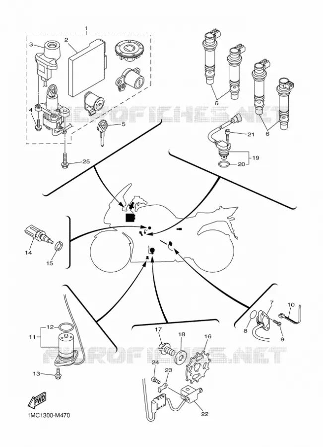ELECTRISCH 1 Yamaha MOTO 1300 2015 FJR ABS  FJR1300A