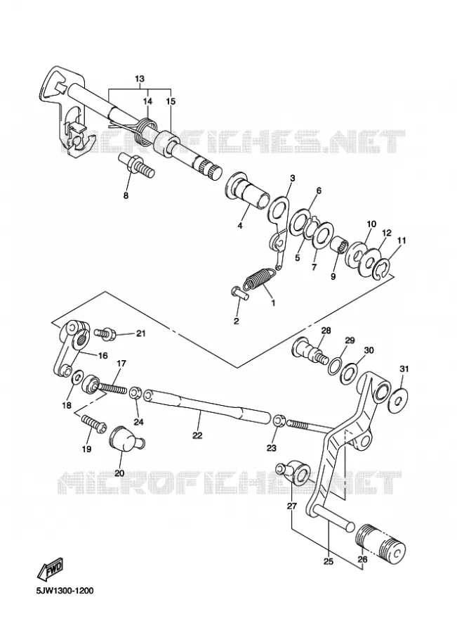 SCHAKEL STANG / PEDAAL Yamaha MOTO 1300 2013 FJR ABS  FJR1300A