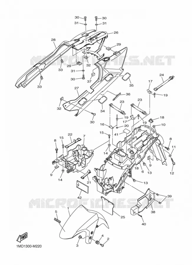 SPATBORD Yamaha MOTO 1300 2015 FJR AE  FJR1300AE