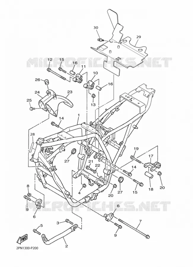 FRAME Yamaha MOTO 1300 2015 XJR  XJR1300C