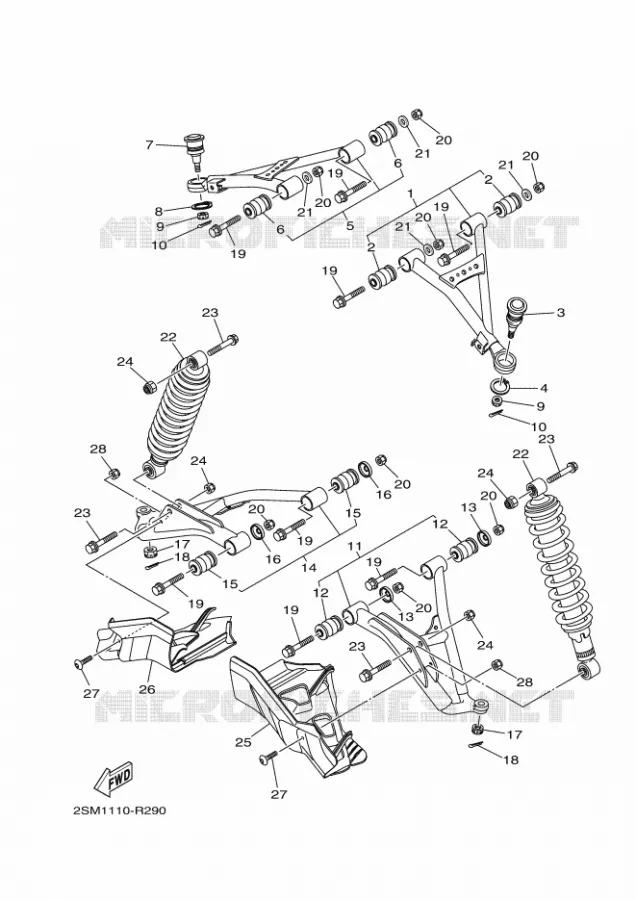 OPHANGING / WIEL VOOR Yamaha QUAD 700 2016 KODIAK  YFM700FWBDYFM70KPHGKODIAK 700 EPS CAMO