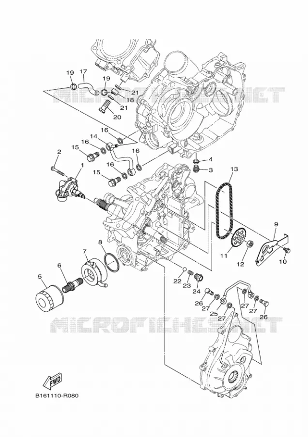 OLIEPOMP Yamaha QUAD 700 2016 GRIZZLY  YFM700FWAYFM70GDXG