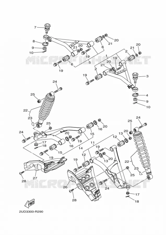 OPHANGING / WIEL VOOR Yamaha QUAD 700 2016 GRIZZLY  YFM700FWADYFM70GPHGGRIZZLY EPS CAMO