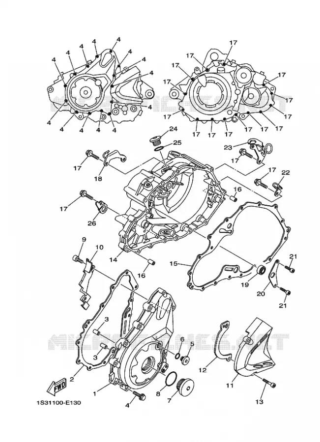 DEKSEL - MOTOR 1 Yamaha QUAD 700 2016 RAPTOR  YFM700RYFM70RSSG