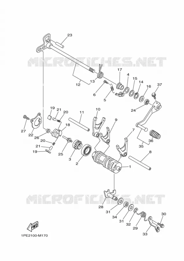 SCHAKELWALS Yamaha QUAD 700 2016 RAPTOR  YFM700RYFM70RSSG