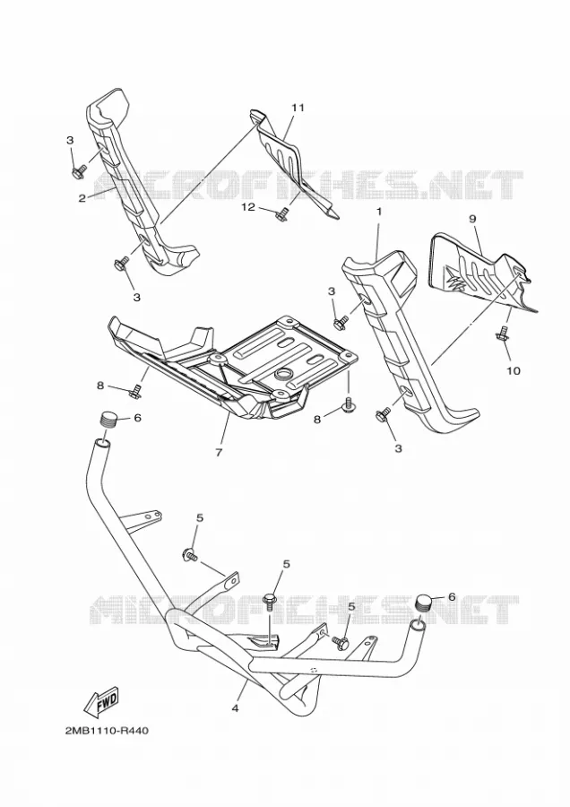 BUMPER Yamaha SIDE BY SIDE 700 2016 WOLVERINE  YXE700EYXE70WPXG