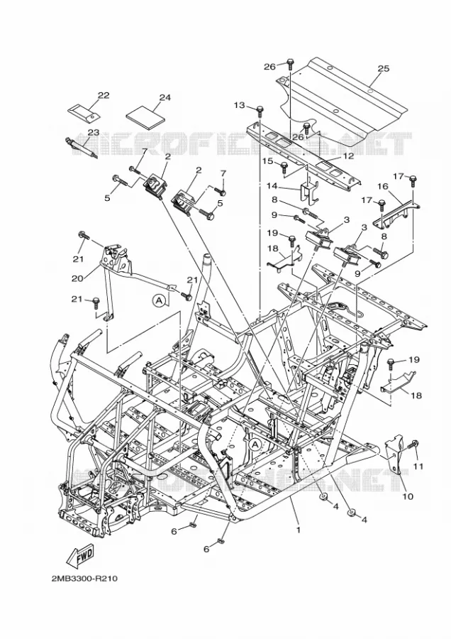 FRAME Yamaha SIDE BY SIDE 700 2016 WOLVERINE  YXE700EYXE70WPXG