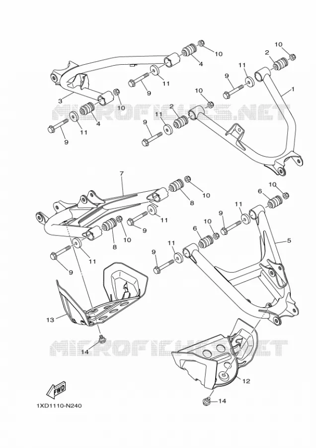 ACHTERBRUG Yamaha SIDE BY SIDE 700 2014 VIKING  YXM700EYXM700PE