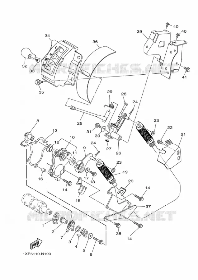 SCHAKEL STANG / PEDAAL Yamaha SIDE BY SIDE 700 2015 VIKING  YXM700ESYXM700PSF