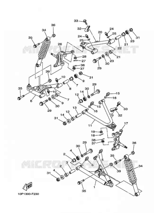 OPHANGING / WIEL VOOR Yamaha QUAD 350 2007 RAPTOR  YFM350R