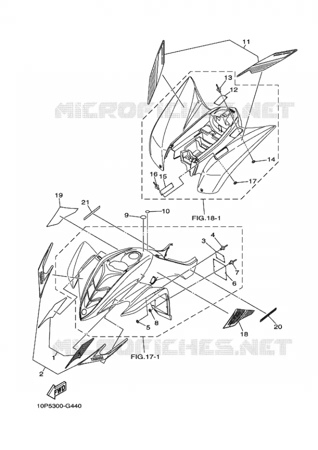 STICKER / LABEL 1 Yamaha QUAD 350 2008 RAPTOR  YFM350R