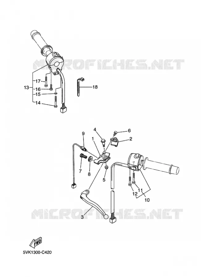 STUURSCHAKELAAR / HEVEL Yamaha MOTO 660 2014 XTX  XT660X