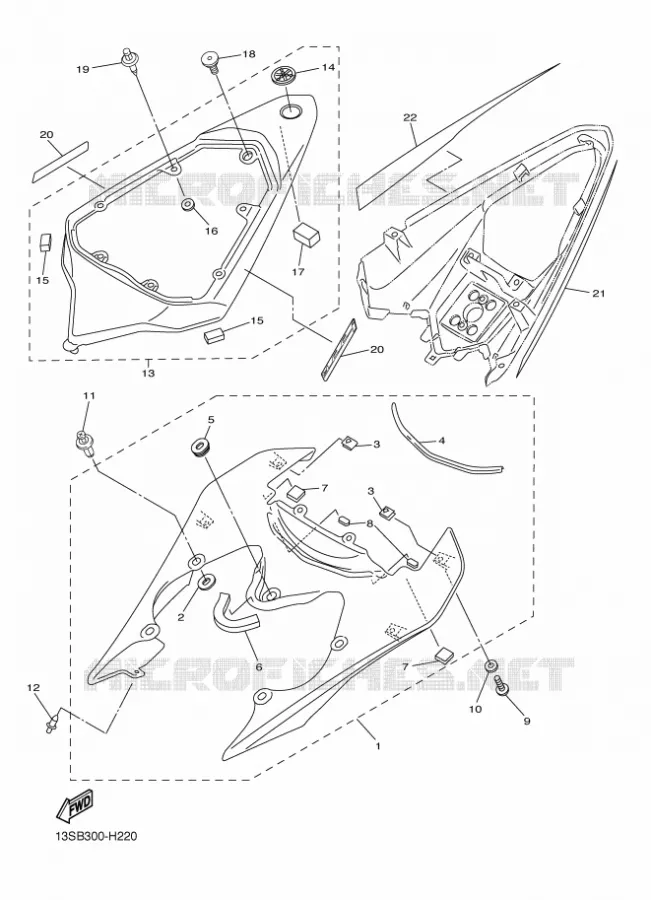 ZIJKUIPDEEL Yamaha MOTO 600 2009 R6  YZF-R6