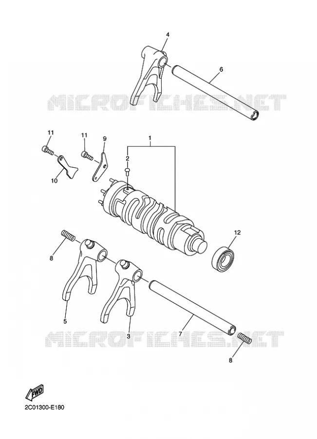 SCHAKELWALS Yamaha MOTO 600 2010 R6  YZF-R6