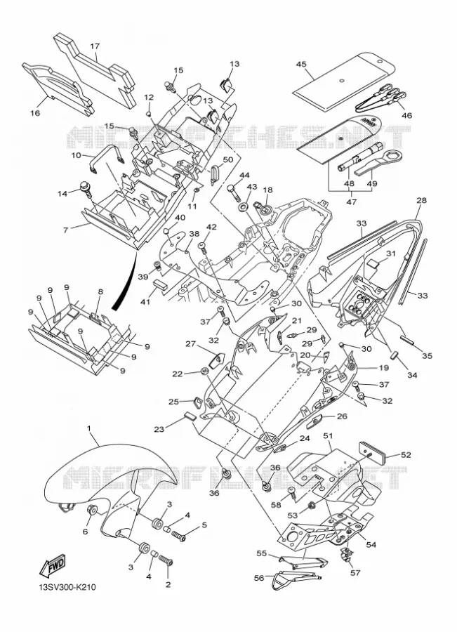 SPATBORD Yamaha MOTO 600 2011 R6  YZF-R6