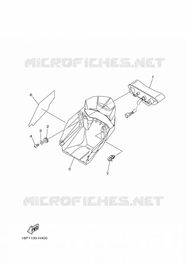 ACHTERLICHT 2 Yamaha QUAD 450 2010 YFZ  YFZ450R