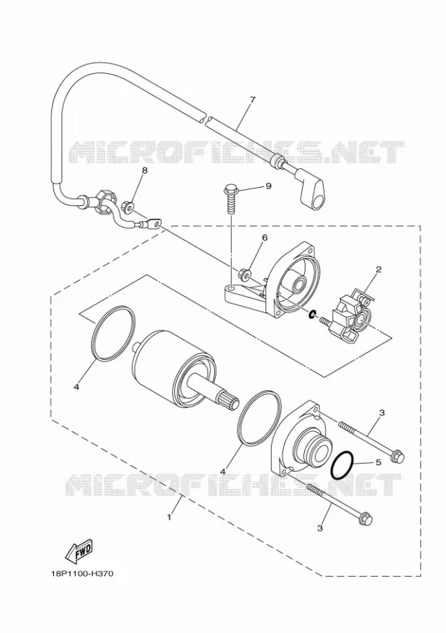 STARTMOTOR Yamaha QUAD 450 2010 YFZ  YFZ450R