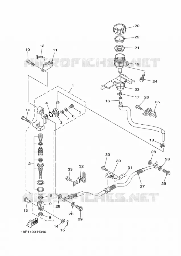 REMPOMP ACHTER Yamaha QUAD 450 2010 YFZ  YFZ450R
