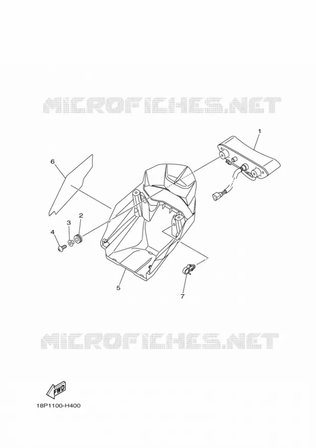 ACHTERLICHT 2 Yamaha QUAD 450 2013 YFZ R  YFZ450R