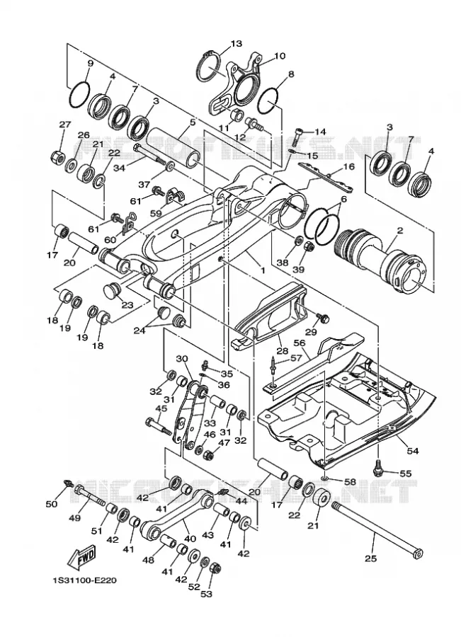 ACHTERBRUG Yamaha QUAD 700 2010 RAPTOR  YFM700R