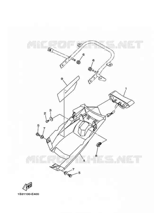 ACHTERLICHT 2 Yamaha QUAD 700 2010 RAPTOR  YFM700R