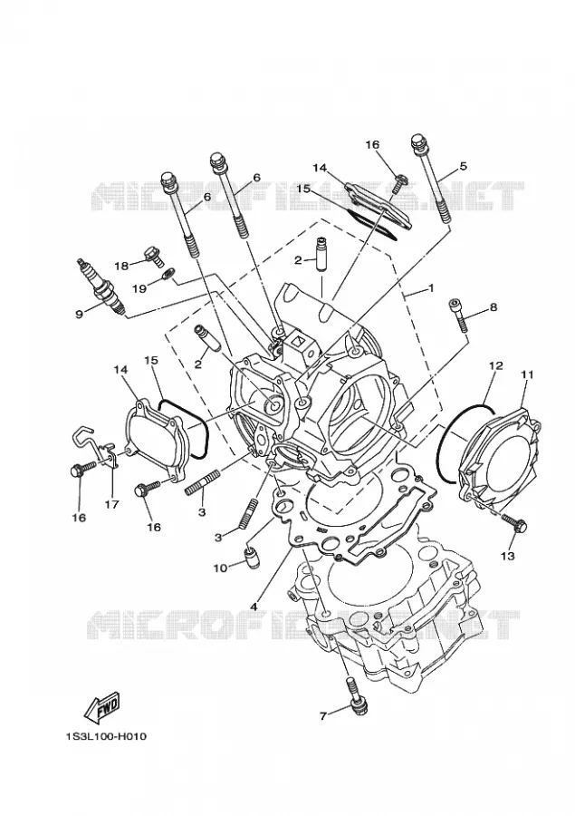 CILINDERKOP Yamaha QUAD 700 2011 RAPTOR  YFM700R