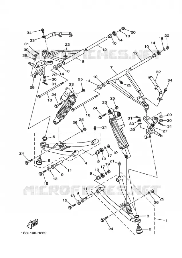 OPHANGING / WIEL VOOR Yamaha QUAD 700 2011 RAPTOR  YFM700R